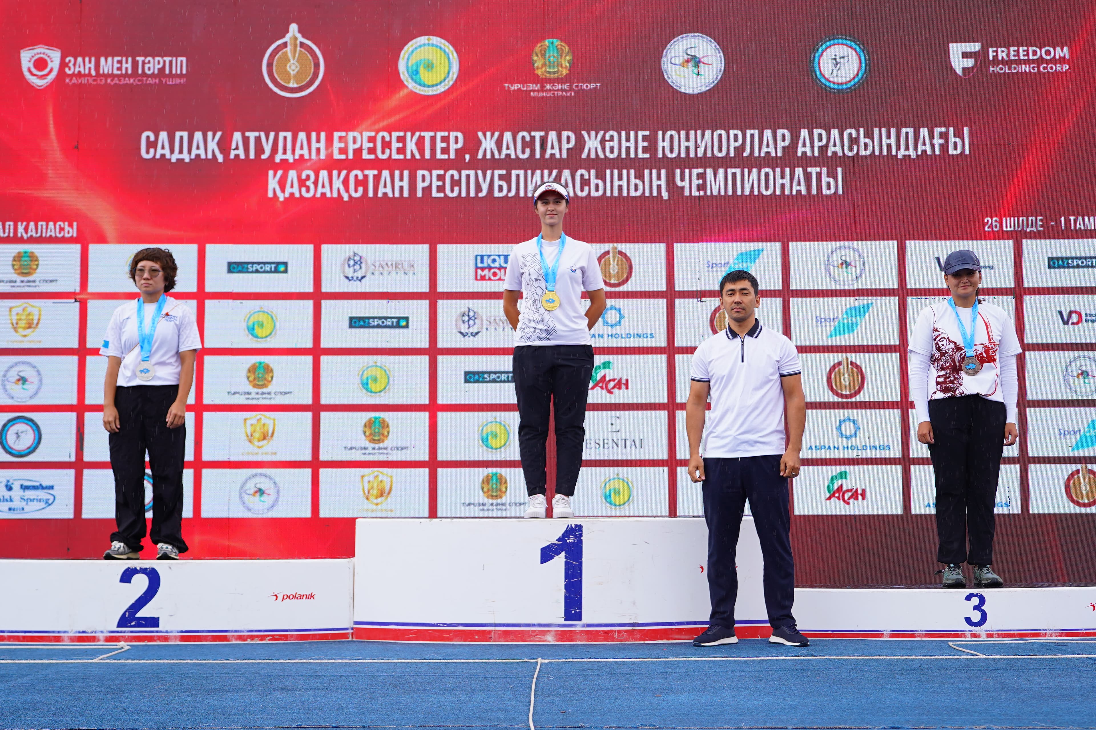 В общем зачёте чемпионата Казахстана по стрельбе из лука первое место заняла область Жетісу